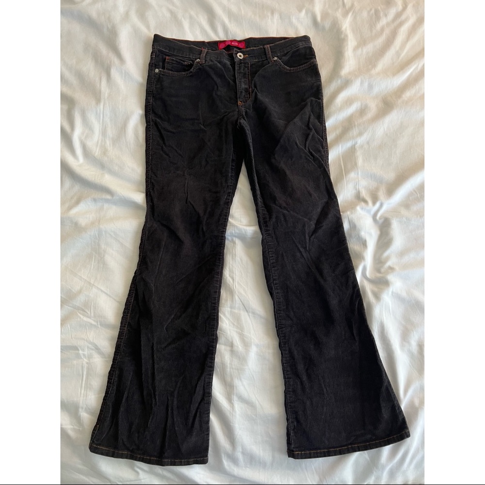 black flare corduroy jeans